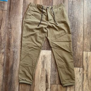 Zara Men's Khaki Drawstring Jogger Pants size L